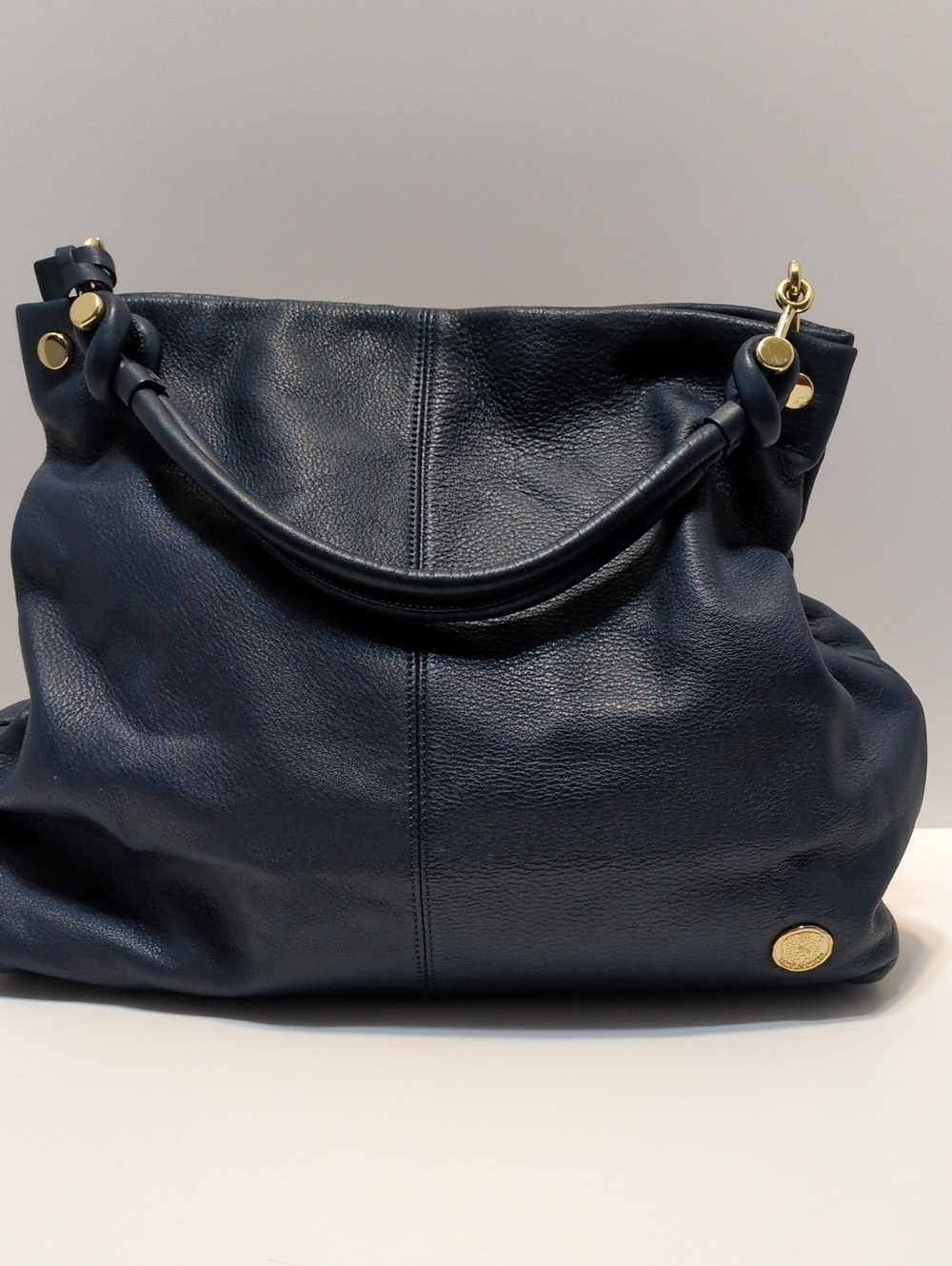 Vince Camuto Ruell Leather Hobo Bag Dress Blue Navy Shoulder Bag
